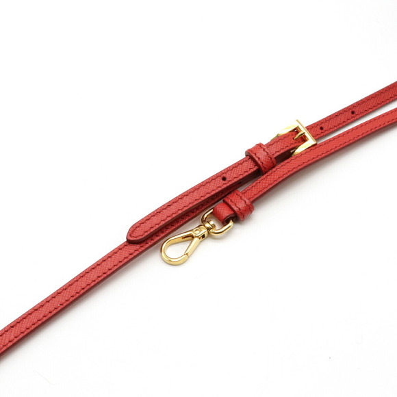 Prada Red 2WAY Leather Promenade Pink Handbag Croco Mini - Picture 8 of 9